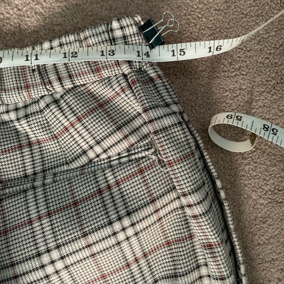 Top Man Plaid Straight Leg Dress Pants (unisex) - Picture 9 of 12